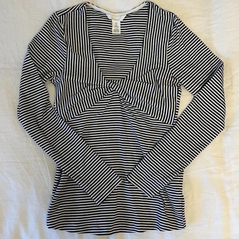 Striped Long Sleeve Maternity Top